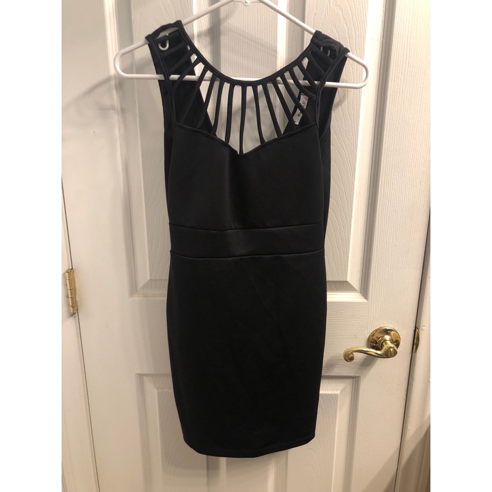Black Cage Mini Dress!